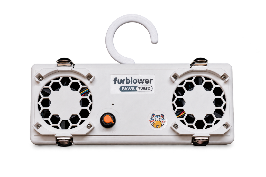 去背後的白色 FurBlower PAWS TURBO 正面產品圖